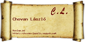 Chovan László névjegykártya