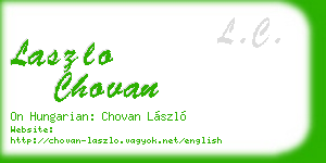 laszlo chovan business card