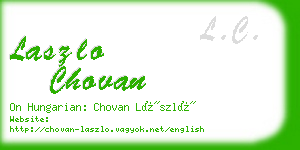 laszlo chovan business card